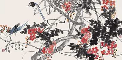 张继馨 花鸟 镜心